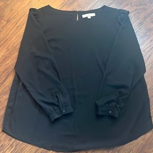 Loft plus size 18 solid black blouse